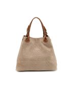 Sac en cuir Sarzana stratifié taupe - 37x45x15cm