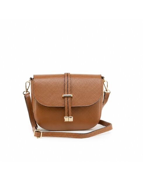Avezzano cognac leren schoudertas - 21x18x8cm