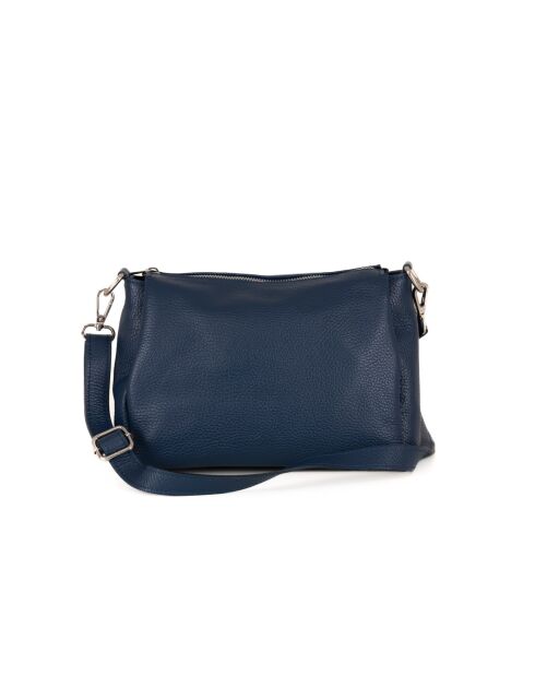 Melfi blaue Schultertasche aus Leder - 26x19x9cm
