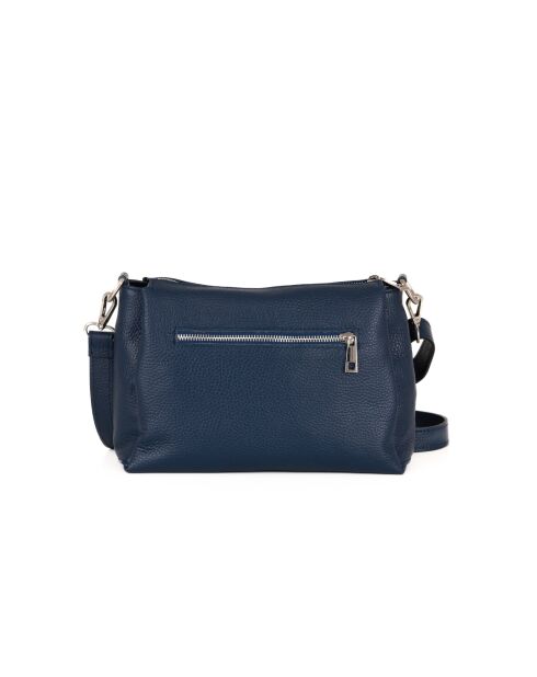 Melfi blauwe leren schoudertas - 26x19x9cm