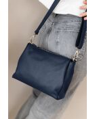 Melfi blauwe leren schoudertas - 26x19x9cm