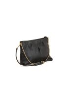Sac bandoulière en cuir Corato noir - 28x19x6cm