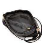 Sac bandoulière en cuir Corato noir - 28x19x6cm