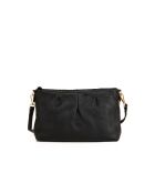 Sac bandoulière en cuir Corato noir - 28x19x6cm