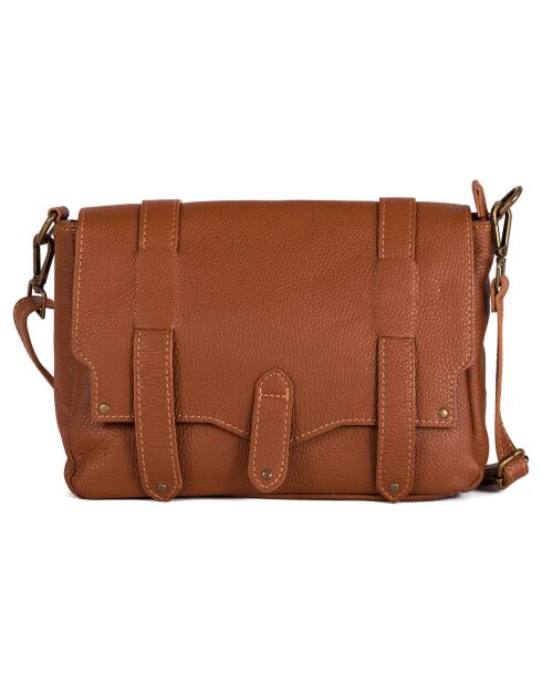 Braune Schultertasche aus Agavenleder - 30x21x8 cm
