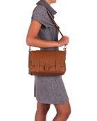 Braune Schultertasche aus Agavenleder - 30x21x8 cm