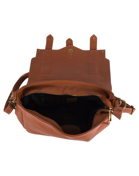 Braune Schultertasche aus Agavenleder - 30x21x8 cm