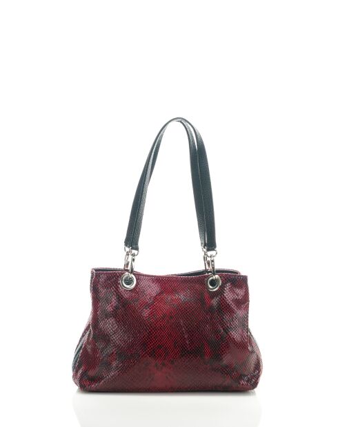 Sac en cuir Sorbo rouge - 30x27x12cm