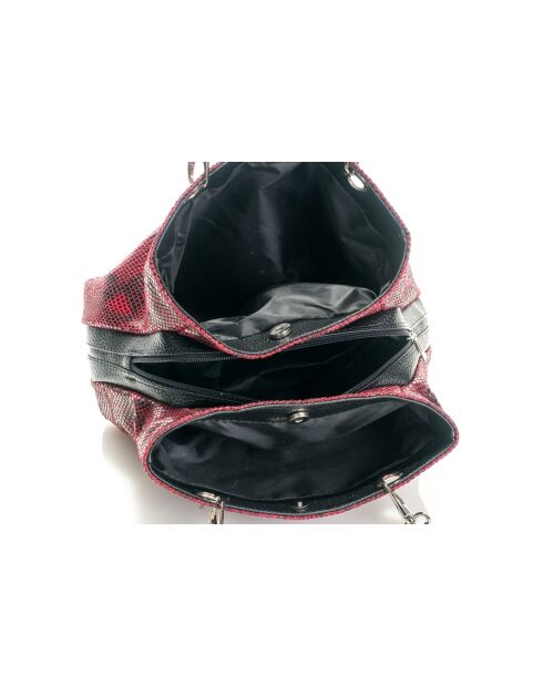 Sac en cuir Sorbo rouge - 30x27x12cm