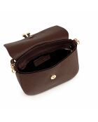 Sac bandoulière en cuir Avezzano moka - 21x18x8cm