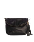 Cetona Schultertasche aus schwarzem Leder - 24x18x4cm