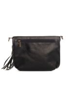 Cetona Schultertasche aus schwarzem Leder - 24x18x4cm