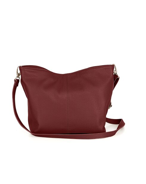 Sac en cuir Trapani rubino - 33x25x14cm