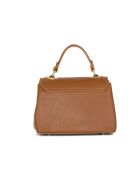 Sac bandoulière en cuir Monte Confinale cognac - 21x17x12cm