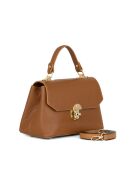 Sac bandoulière en cuir Monte Confinale cognac - 21x17x12cm