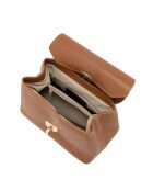 Sac bandoulière en cuir Monte Confinale cognac - 21x17x12cm