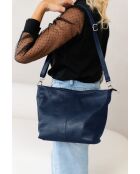 Trapani-Blaue Jeansledertasche - 33x25x14cm