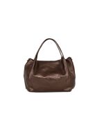Dunkelbraune Taro Ledertasche - 28x25x18cm