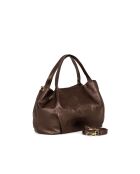 Dunkelbraune Taro Ledertasche - 28x25x18cm