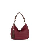 Borsa Garga prugna + moka in pelle - 36x26x10cm