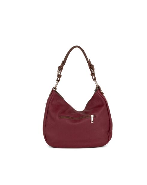 Borsa Garga prugna + moka in pelle - 36x26x10cm