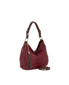 Borsa Garga prugna + moka in pelle - 36x26x10cm