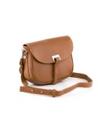 Sac bandoulière en cuir Neva cognac - 20x16x6cm