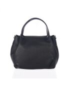 Sac en cuir Taro noir - 28x25x18cm