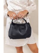 Sac en cuir Taro noir - 28x25x18cm
