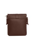 Schultertasche Olona aus Mokkaleder - 23x23x6cm