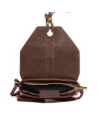 Schultertasche Olona aus Mokkaleder - 23x23x6cm