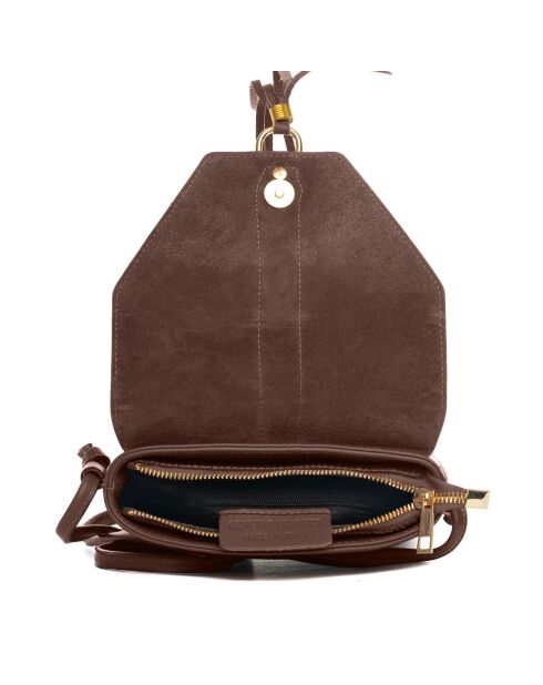 Schultertasche Olona aus Mokkaleder - 23x23x6cm