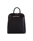Mochila Cervia de piel negra - 35x33x12cm