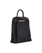 Mochila Cervia de piel negra - 35x33x12cm