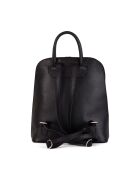 Mochila Cervia de piel negra - 35x33x12cm