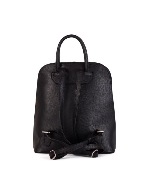 Mochila Cervia de piel negra - 35x33x12cm