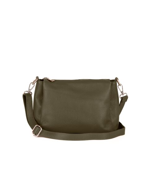 Melfi Schultertasche aus olivgrünem Leder - 26x19x9cm