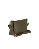 Melfi olijfkleurige leren schoudertas - 26x19x9cm