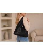 Zwarte leren tas van Catanzaro - 45x36x5cm