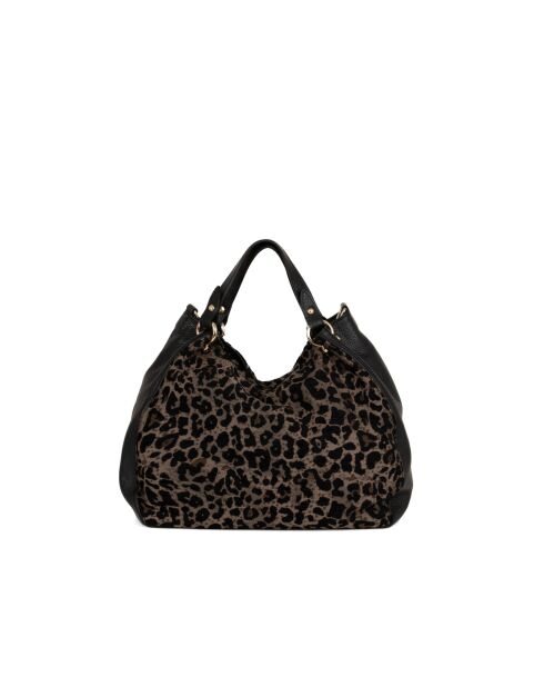 Sac en cuir Pescia noir - 34x27x18cm