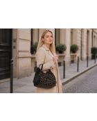 Sac en cuir Pescia noir - 34x27x18cm