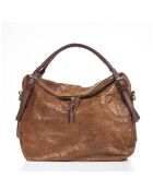 Sac cabas en cuir Cortona brun - 40x36x16cm