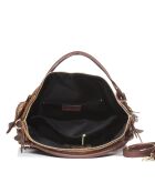 Sac cabas en cuir Cortona brun - 40x36x16cm