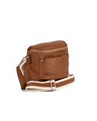 Sac bandoulière en cuir Favara cognac - 24x19x7cm