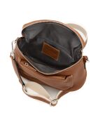 Sac bandoulière en cuir Favara cognac - 24x19x7cm