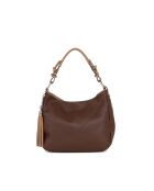 Sac en cuir Garga mocha+bronzé - 36x26x10cm