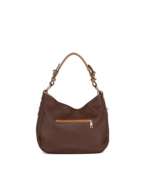 Garga Mokka+Tasche aus gegerbtem Leder - 36x26x10cm
