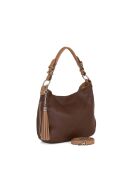 Sac en cuir Garga mocha+bronzé - 36x26x10cm