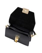Desenigo Schultertasche aus schwarzem Leder - 22,5 x 17 x 10 cm