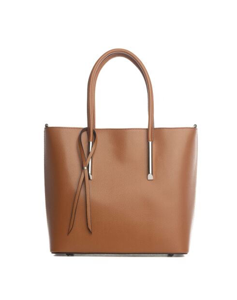 Sac en cuir Mallero cognac - 32x30x12cm